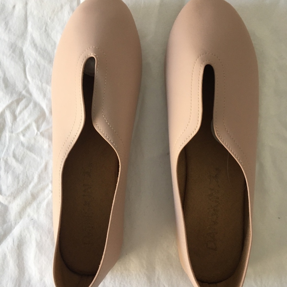 Danskin live ballet flat slip on vegan leather nude blush natural 7